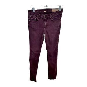 Rag & Bone Plum Purple Skinny Jean Mid Rise Stretchy Women 28